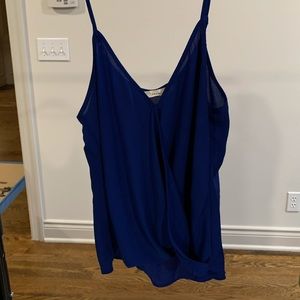 Blue criss cross cami